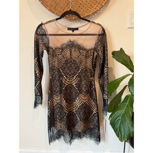 For Love And Lemons Lace Long Sleeve Dress